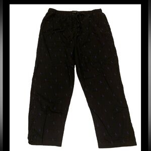 Ralph Lauren Men’s Pj/Lounge Pants Black w Purple Knights on Horseback XL